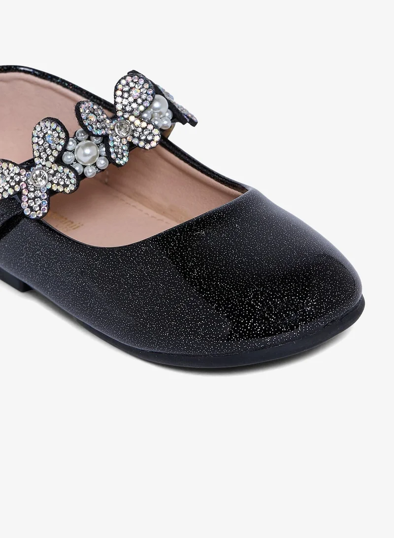 Geoomnii BLACK Geoomnii Infant Girls Ballerina Shoes – Soft Closed-Toe Flats for Baby Girls, Comfortable Daily Wear & Special Occasions for Women | Best Price UAE