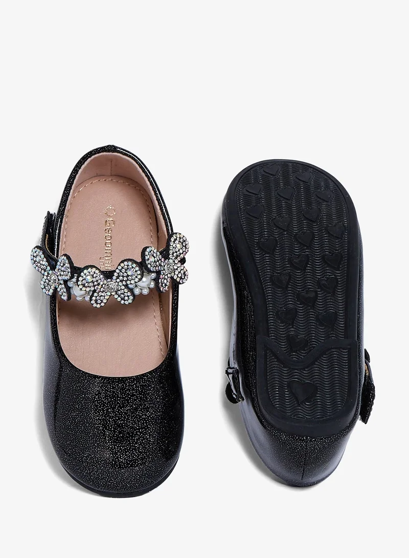 Geoomnii BLACK Geoomnii Infant Girls Ballerina Shoes – Soft Closed-Toe Flats for Baby Girls, Comfortable Daily Wear & Special Occasions for Women | Best Price UAE