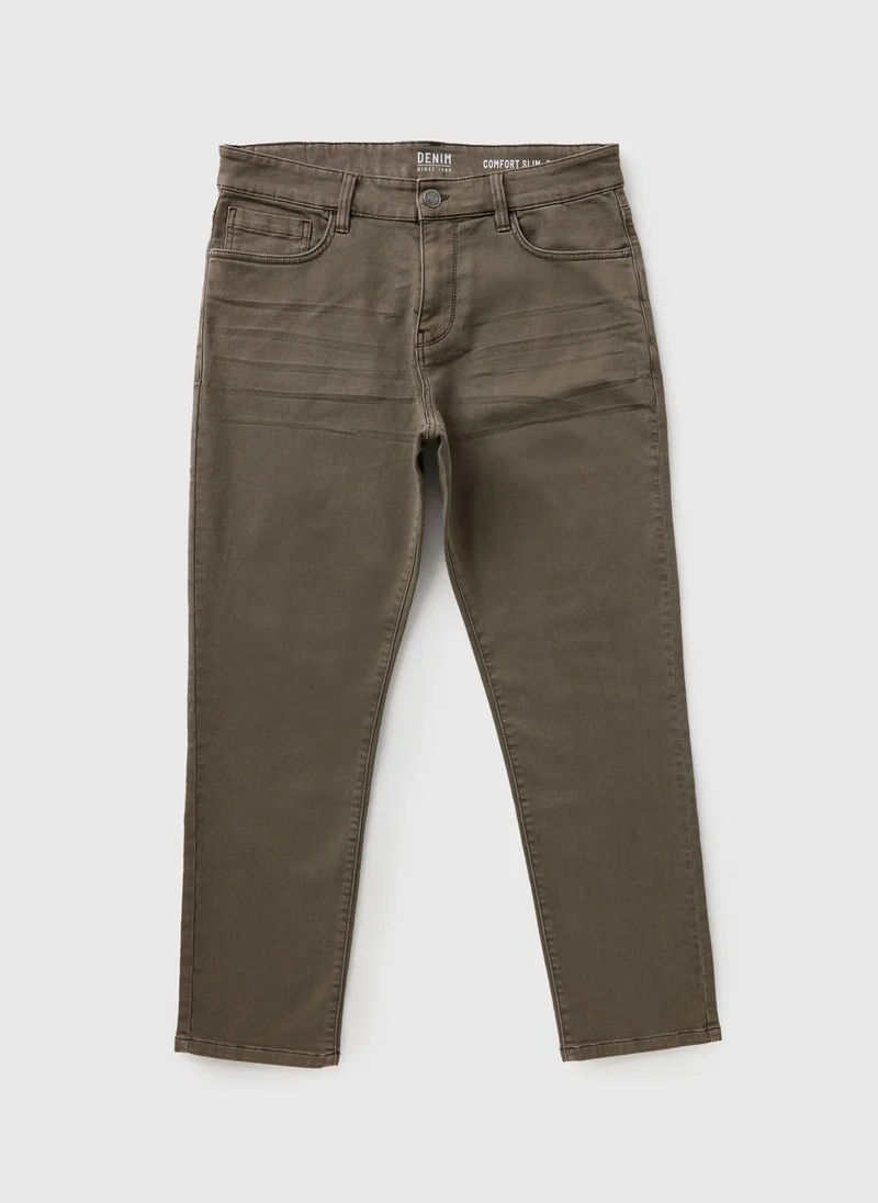 Mushroom Slim Trousers