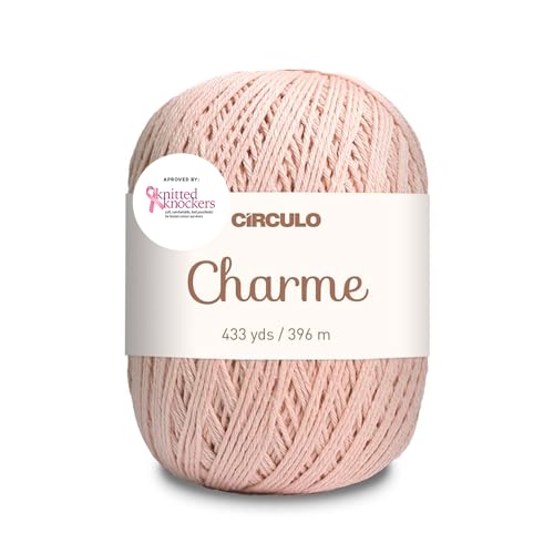 CÃRCULO Circulo Charme Yarn for Crochet and Knitting 433 yds 100 Mercerized Brazilian Virgin Cotton Soft Sport Weight Color 7563 Chantilly - Image 1