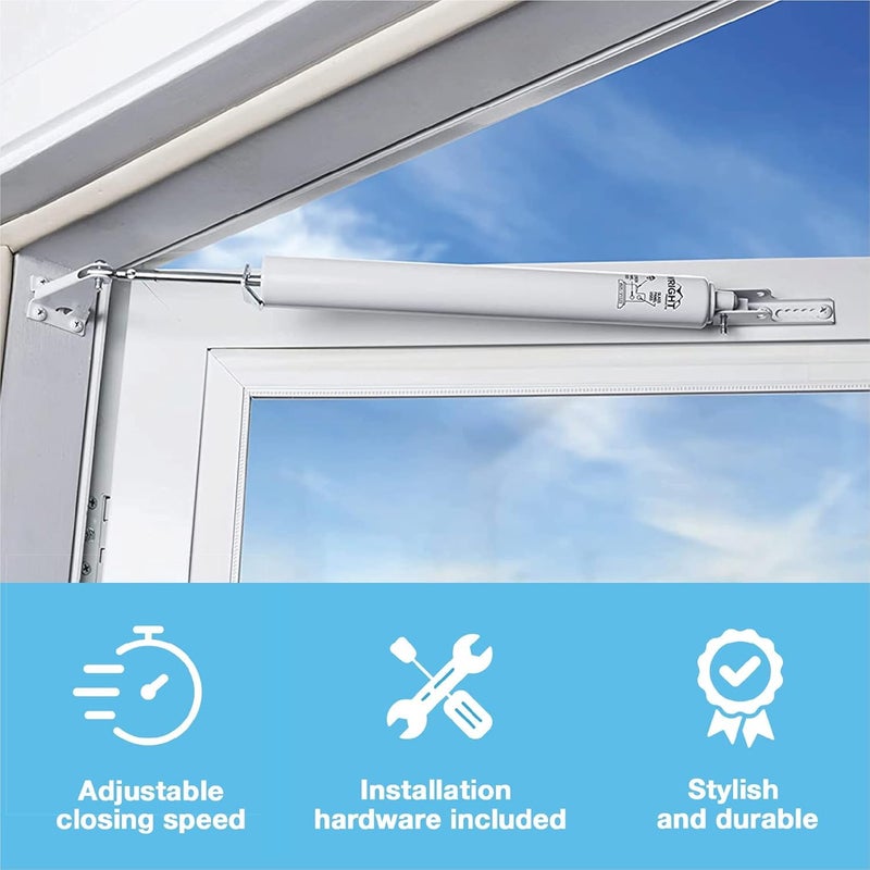Wright Products Wright Products - Standard Duty Pneumatic Screen and Storm Door Closer, White  - Image 3