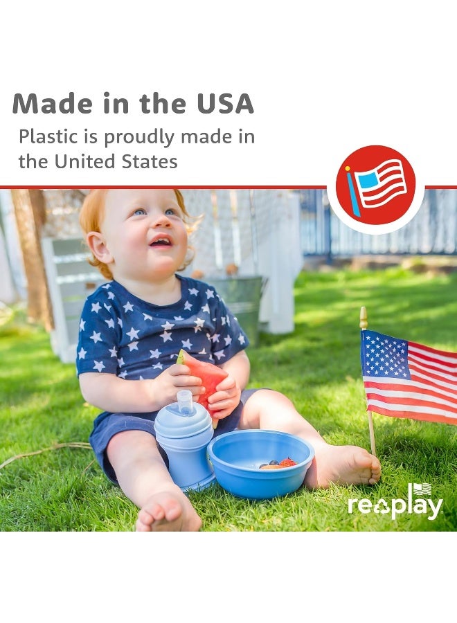 Replay Re Play Made in USA 12 Oz. Reusable Plastic Bowls, Pack of 4 Without Lid - Image 3