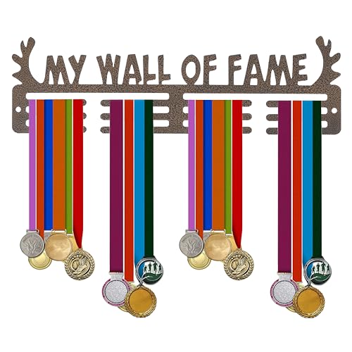 NAITIK CREATION Medal Hangers for Wall – Medal Holder Display Hanger | Holds Up to 65 Medals | Sports Medal Display | Medals Hanger | Premium Antique Golden (My Wall of Fame) - Image 1