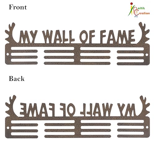 NAITIK CREATION Medal Hangers for Wall – Medal Holder Display Hanger | Holds Up to 65 Medals | Sports Medal Display | Medals Hanger | Premium Antique Golden (My Wall of Fame) - Image 2