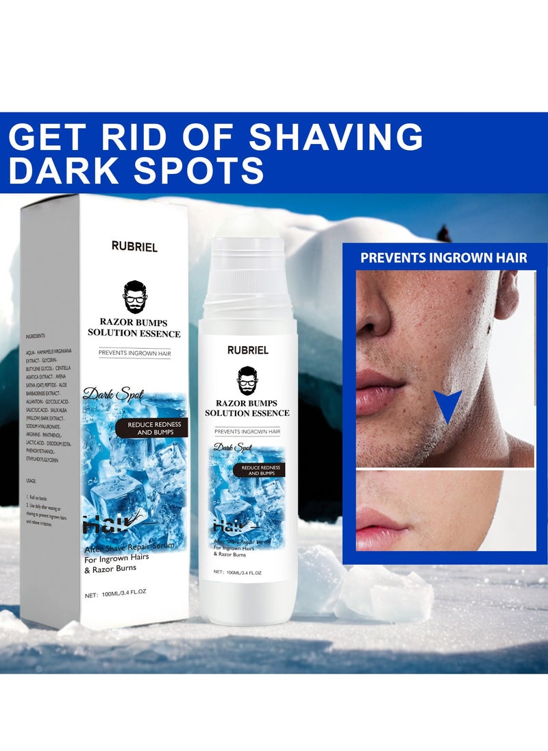 RUBRIEL Razor Bumps Solution Essence for Men, Ingrown Hair Removal, After Shave For Men Ingrown Hair Serum, Ingrown Hair Treatment For Men Razor Burn Treatment For Men  - Image 1