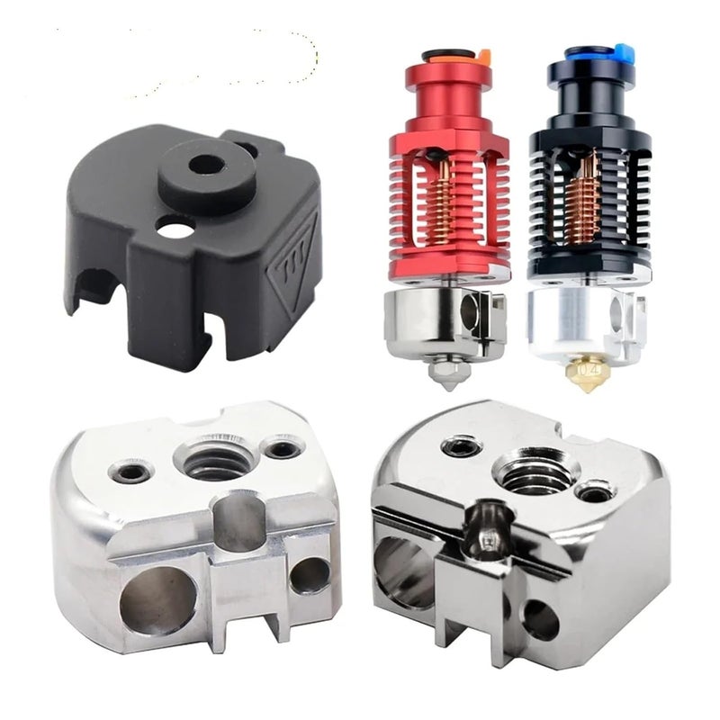 Aluminum Kit Heating Block and Sock for Red Lizard K1 Voron Style 3D Printer Extruder - Image 3