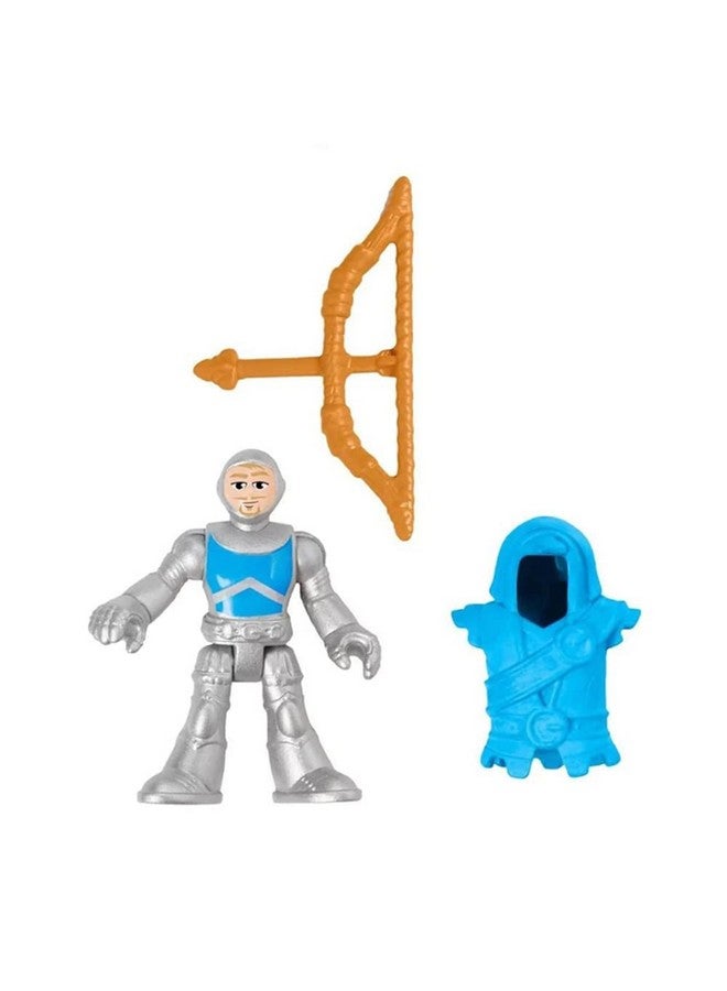 imaginext قطع غيار إيميجينكست لمجموعة ألعاب رماة الشرف والفارس من فيشر-برايس - HCG68 ~ شخصية باللون الفضي والأزرق، خوذة وقوس ونشاب - Image 1
