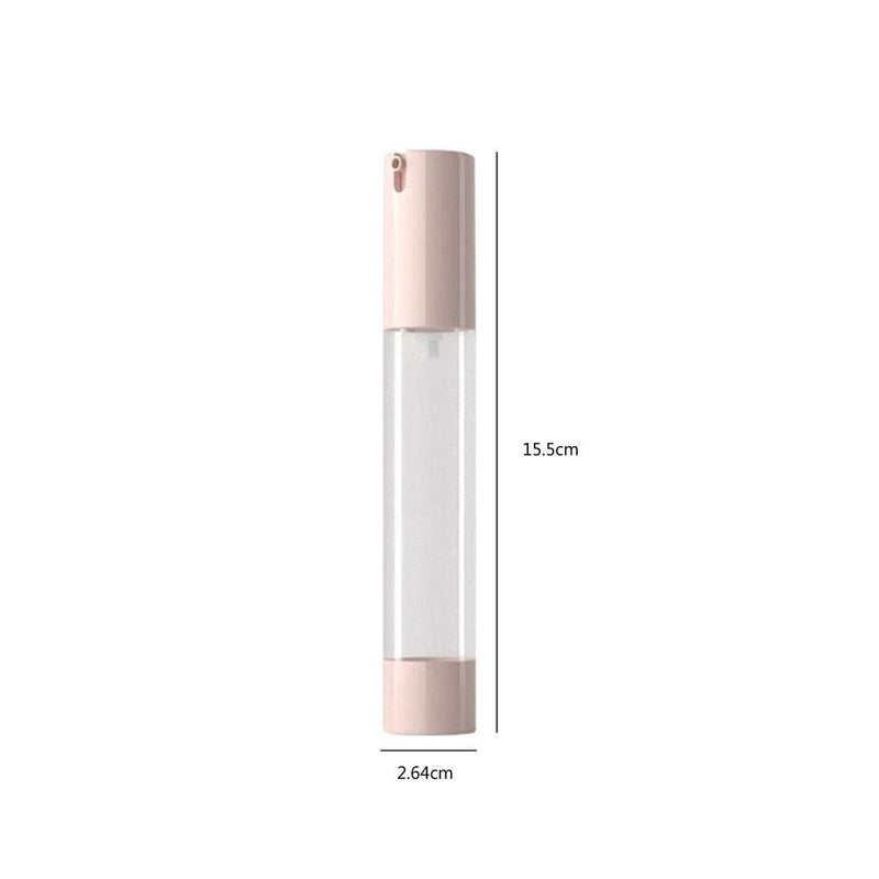 Natuworld 2 Pcs 30ml/1oz Airless Pump Bottles Empty Clear Plastic Vacuum Bottle with Lid Travel Size Cosmetic Containers for Liquid Foundation Lotion Moisturizer Emulsion Serum - Image 2