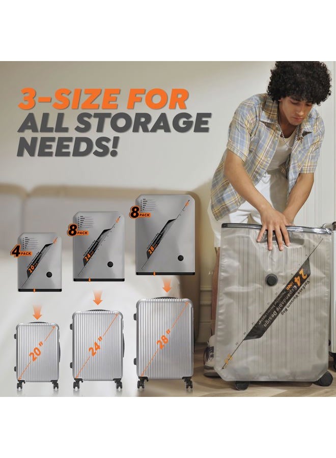 Vacbird Rechargeable Wireless Pump Travel Storage Bags Set - 20 Pack Portable Space Saver Bags for Travel & Home - Vacuum Compression Packing Seal for Clothes, Blankets, Seasonal Storage - Image 5