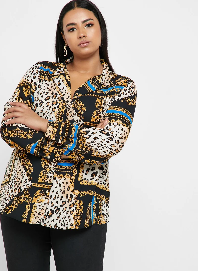 Simply Be Chain Print Shirt