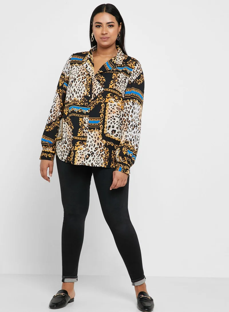 Simply Be Chain Print Shirt