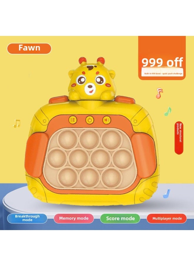 null - The Version Of The Speed Push Machine Press Music Game Upgrade Electric Hamster Puzzle Early Education Shake Sound Hot Toys Cross Border-Color:Fawn - Image 1