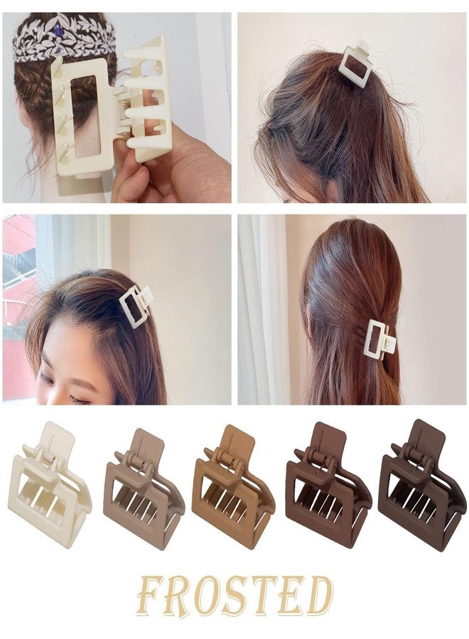 Bakefy 6 Hair Claw Clips for Women - Small Claw Clips for Thin Hair 1.57 Inch Mini Hair Clips No Slip Medium Hair Clips Square Claw Clips Hair Styling Accessories for Women Girls - Image 4