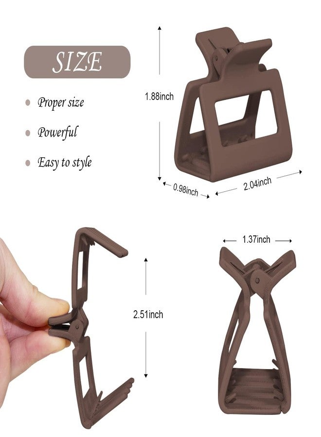 Bakefy 6 Hair Claw Clips for Women - Small Claw Clips for Thin Hair 1.57 Inch Mini Hair Clips No Slip Medium Hair Clips Square Claw Clips Hair Styling Accessories for Women Girls - Image 2