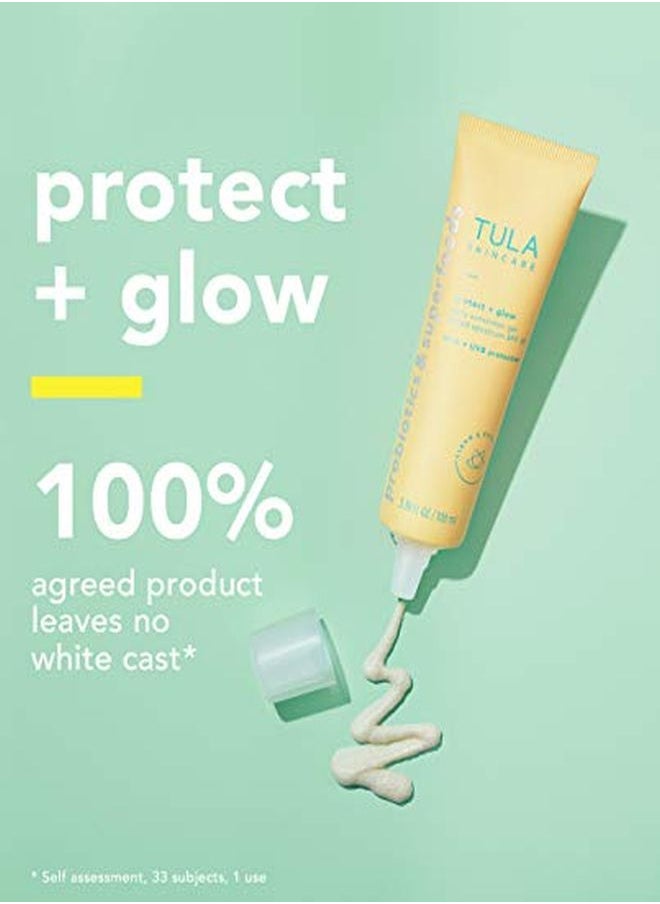 TULA Skin Care Supersize Protect + Glow Daily Sunscreen Gel Broad Spectrum Spf 30 | Skincarefirst Nongreasy Noncomedogenic & Reefsafe With Pollution & Blue Light Protection | 338 Fl Oz  - Image 3