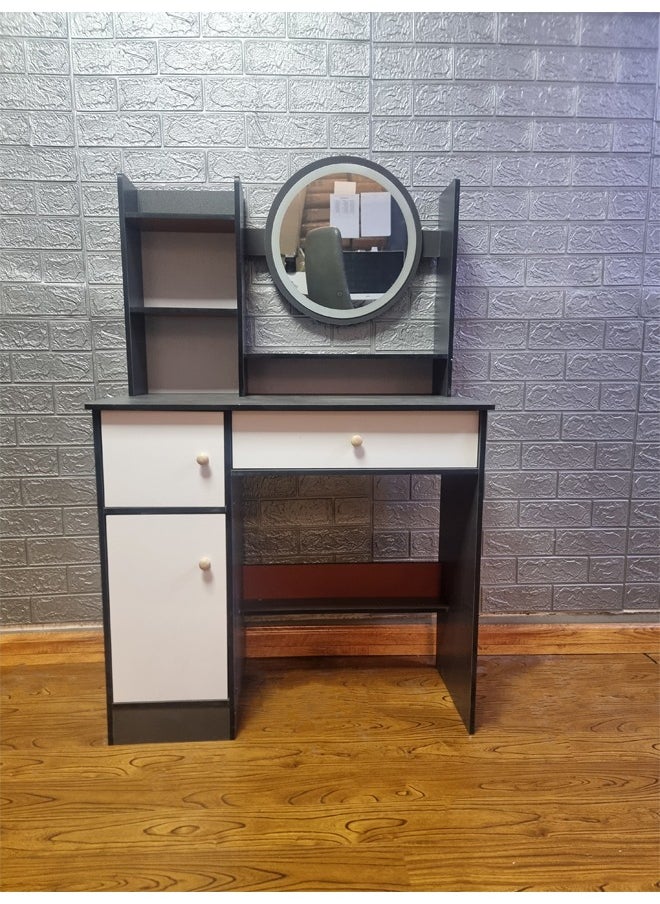 Multifunctional Makeup Vanity Dressing Table with Drawers and Chair 80 CM