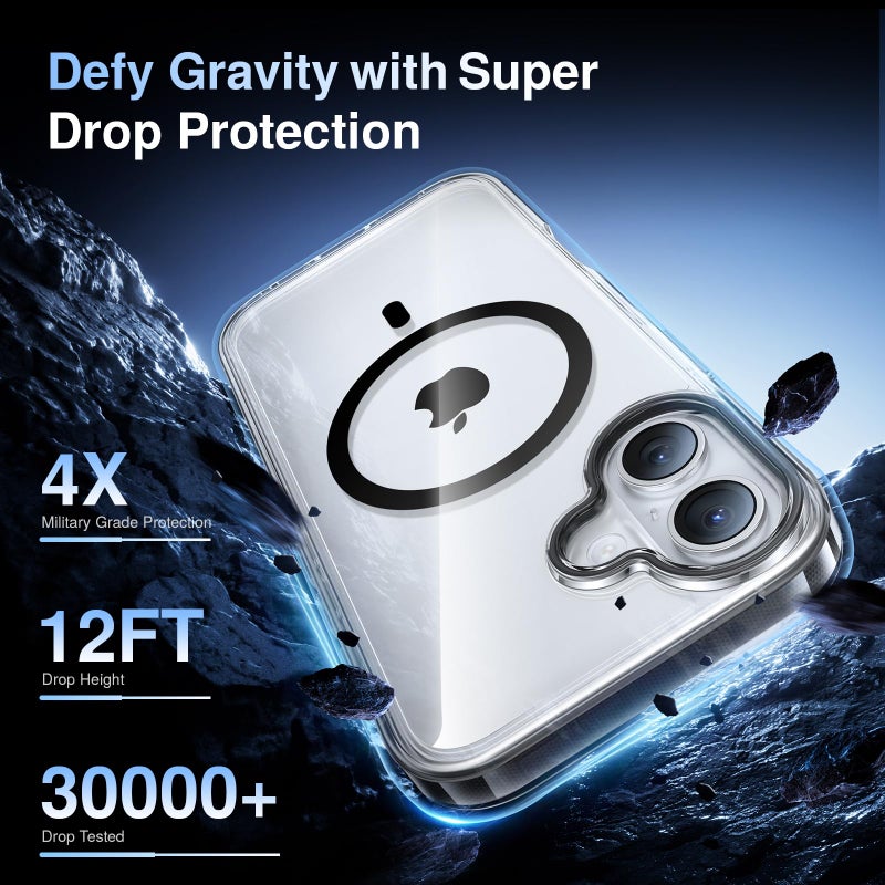SMARTDEVIL Magnetic MagSafe Case for iPhone 17, Magnetic Clear Shockproof Cover with 2 Screen Protectors, Military Grade Drop Protection Shockproof Slim Phone Case for iPhone 17 - Image 4