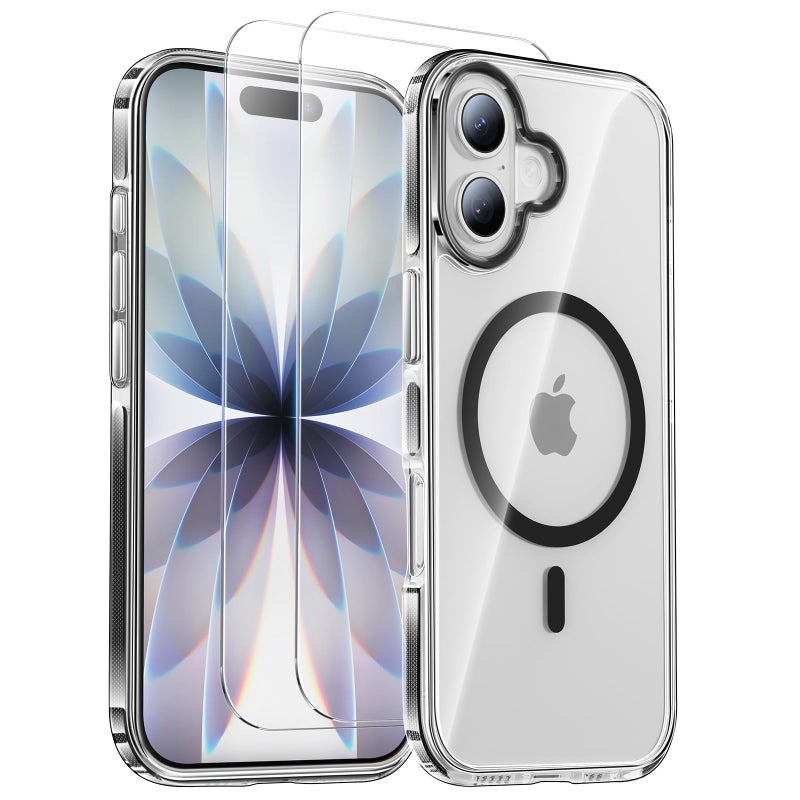 SMARTDEVIL Magnetic MagSafe Case for iPhone 17, Magnetic Clear Shockproof Cover with 2 Screen Protectors, Military Grade Drop Protection Shockproof Slim Phone Case for iPhone 17 - Image 1
