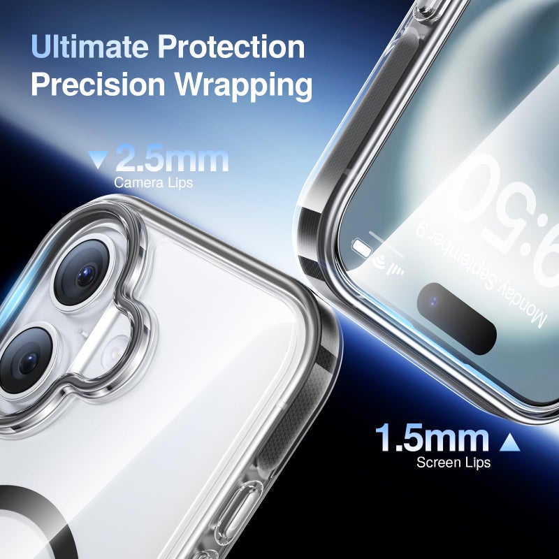 SMARTDEVIL Magnetic MagSafe Case for iPhone 17, Magnetic Clear Shockproof Cover with 2 Screen Protectors, Military Grade Drop Protection Shockproof Slim Phone Case for iPhone 17 - Image 5
