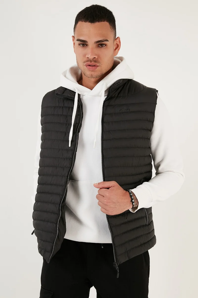 بوراتي Slim Fit Water and Wind Resistant Stand Collar Comfortable Inflatable Vest Men's Vest 649020