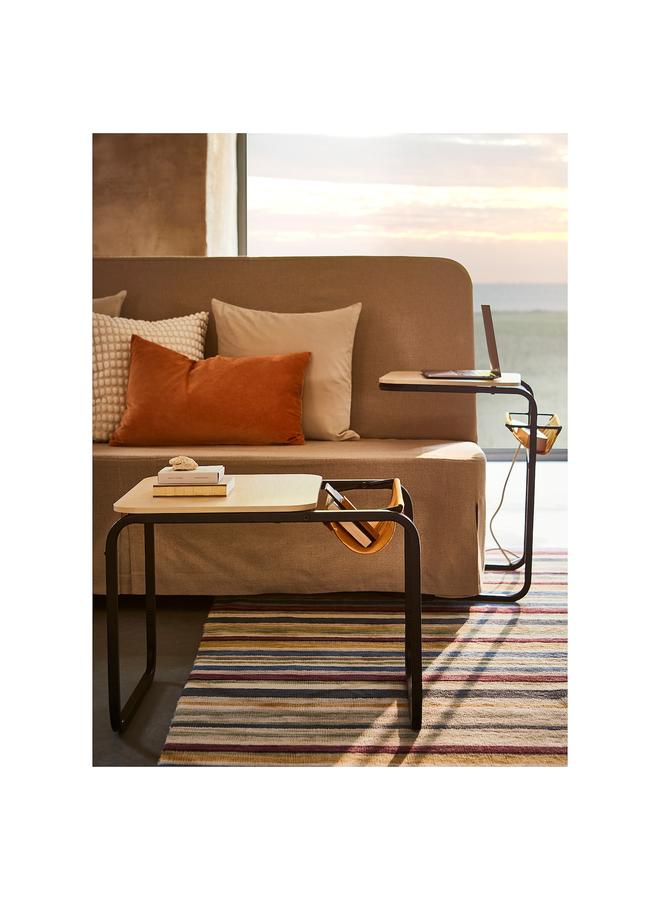 Zaboon Side table, anthracite/birch effect dark yellow, 53x50 cm - Image 2