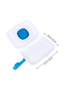 EXCEART Travel Wipes Wipes Holder Storage Box Wipes Holder Tissue Storage Box Case Dispenser Holder Wet Tissue Case Blue Case Cleaning Wipes  - Image 2