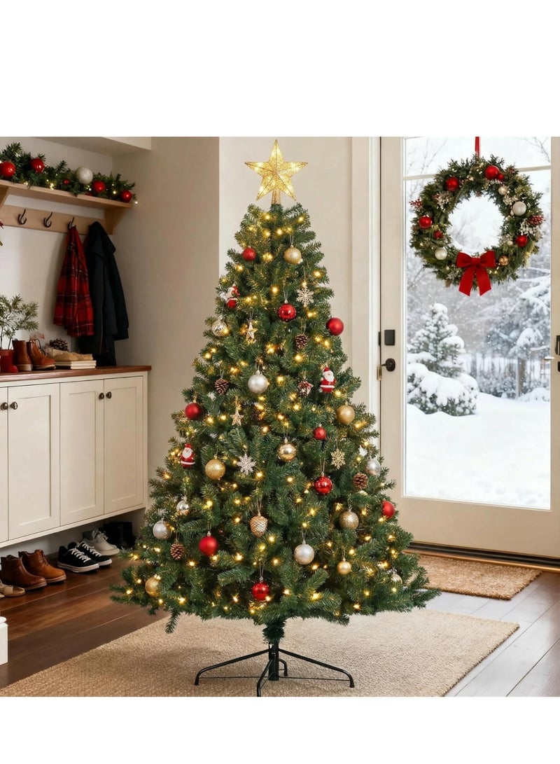 Y&D Christmas Tree  Upgraded Artificial Holiday  Pine Tree with  PVC Branch Tips, Easy Assembly, Indoor Xmas Full Tree for Office Home Store Party Home Decoration Holiday Decor  1.5m - Image 1