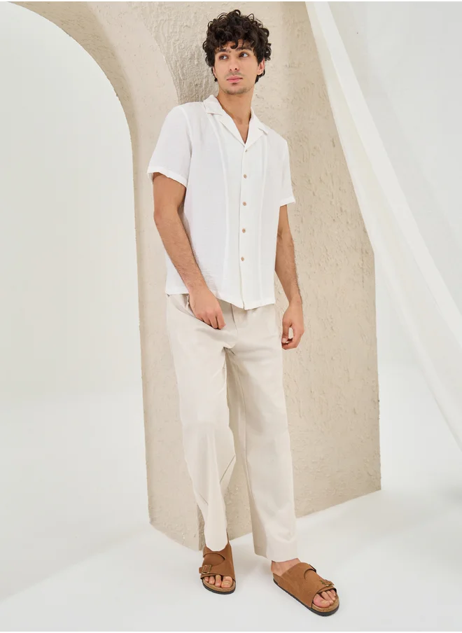 ستايلي Styli Textured Regular Fit Buttoned Shirt