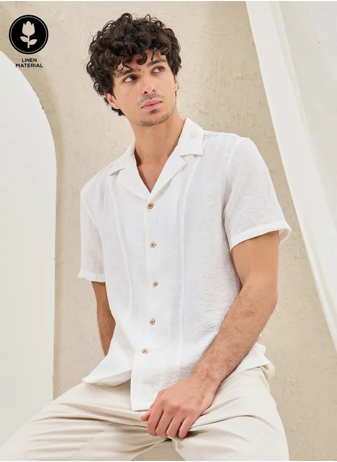 ستايلي Styli Textured Regular Fit Buttoned Shirt