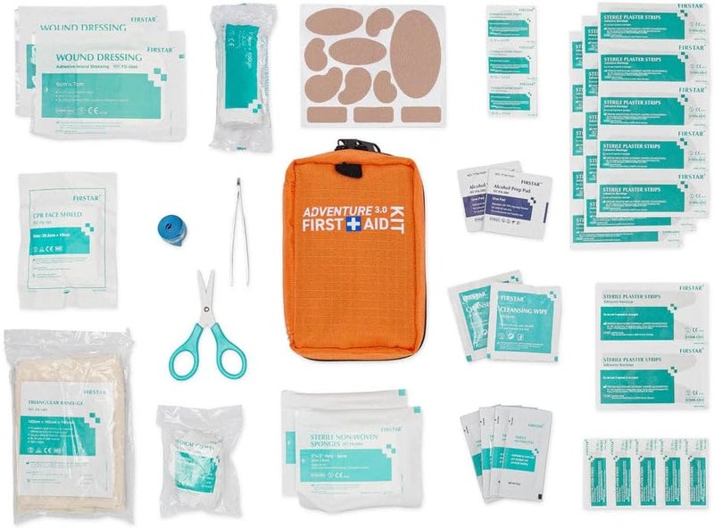BrightCare Ultralight First Aid Kit Water Repellant Shell  Small First Aid Kit for Camping Hiking Outdoor Sports Adventure Travel Biking  71 Piece Adventure 30 Essentials Kit - Image 5