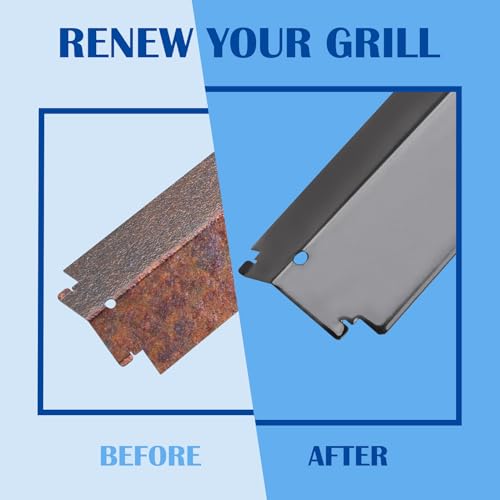 SafBbcue Heat Plate Replacement for Charbroil 463247009 463268008 463215515 463268007 463247009 463257010 G614-0045-W1, Kenmore 415.16167210 Heat Shield Parts, 4-Pack Heat Tent Grill Burners Cover - Image 4