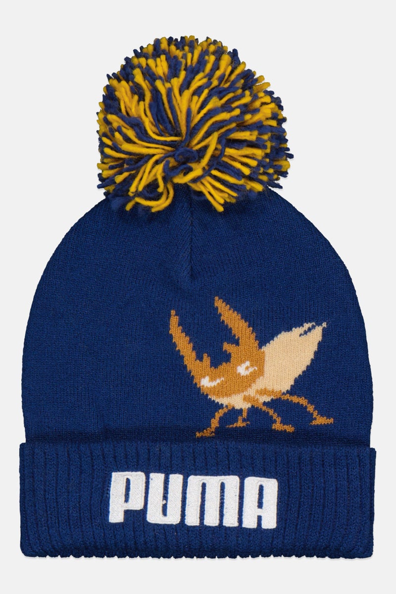 PUMA Kids Boy Graphic Printed Beanie, Blue  - Image 1