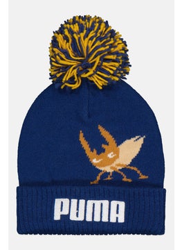 PUMA Kids Boy Graphic Printed Beanie, Blue  - Image 1