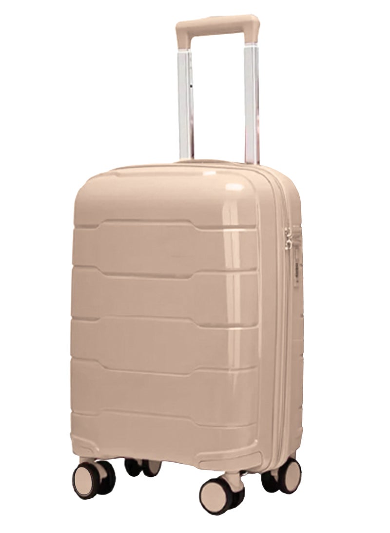Reflection PP Luggage Set of 3, Scratchproof, Lightweight & 360° Silent Wheels Suitcase, PP Hard Luggage Trolley, Travel Luggage with Spinner Wheels  (3pc Set, Beige) - Image 2