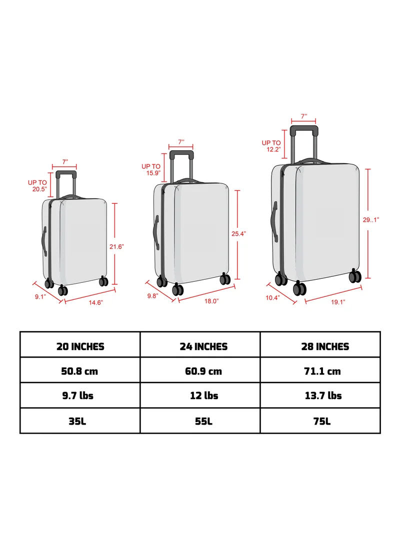 ريفلكشين Reflection PP Luggage Set of 3, Scratchproof, Lightweight &amp; 360° Silent Wheels Suitcase, PP Hard Luggage Trolley, Travel Luggage with Spinner Wheels  (3pc Set, Beige)