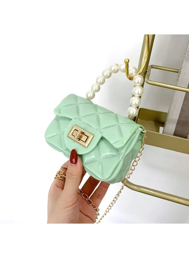 Gouchao Small Durable Silicone Shoulder Bag - Green - Image 4