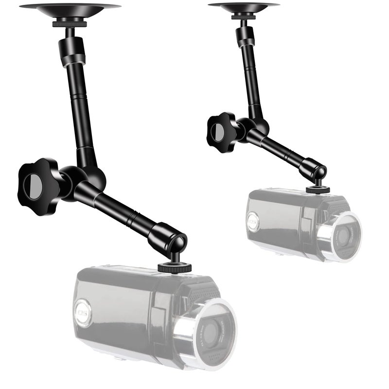 UYODM 2 Pack Articulating Magic Arm Wall Mount Holder Stand Compatible with CCTV POV Camcorders Cameras, LED Light, Video Lamp,DSLR,Flash,Digital Camera,Security Cameras - Image 1