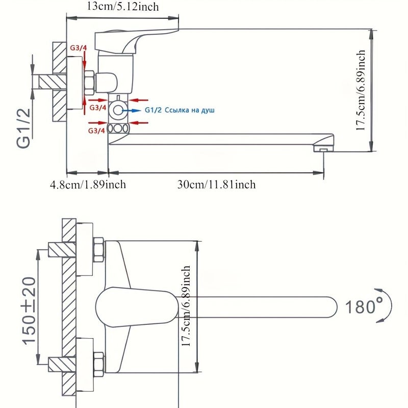 Shower Faucet Set Alloy Material Three Way Water Outlet Bathtub Shower System Electroplating - Image 4