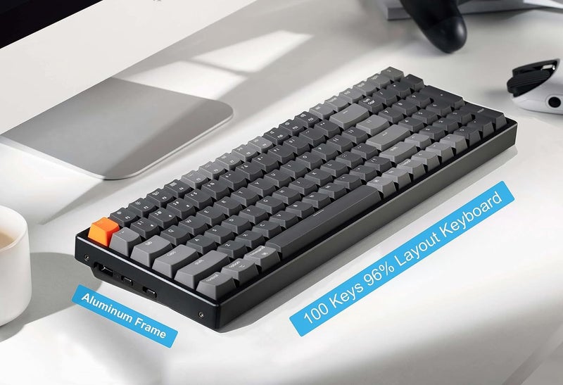 Keychron K4 Bluetooth Wireless Mechanical Keyboard with RGB LED Backlight, Hot-swappable, Compact 100 Keys, USB Wired for Mac and Windows, Gateron Brown Switch - Image 3