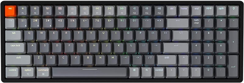 Keychron K4 Bluetooth Wireless Mechanical Keyboard with RGB LED Backlight, Hot-swappable, Compact 100 Keys, USB Wired for Mac and Windows, Gateron Brown Switch - Image 1