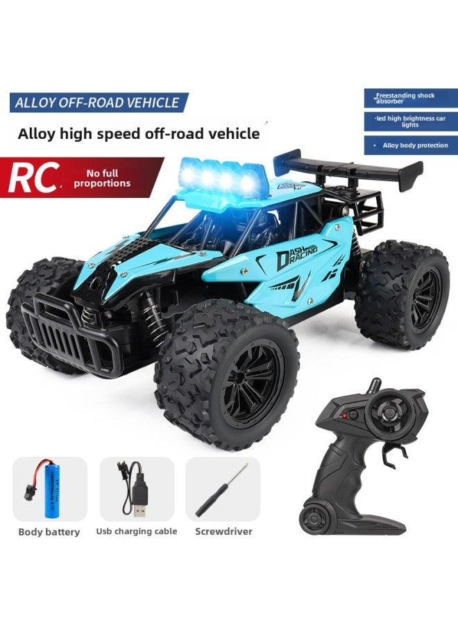 1:16 Alloy Off-road High-speed Vehicle 2.4G Full-scale Remote Control Racing Hot-selling High-speed Off-road Vehicle Toys-Color:Ordinary Version-cyan-Scale:1:16  - Image 1