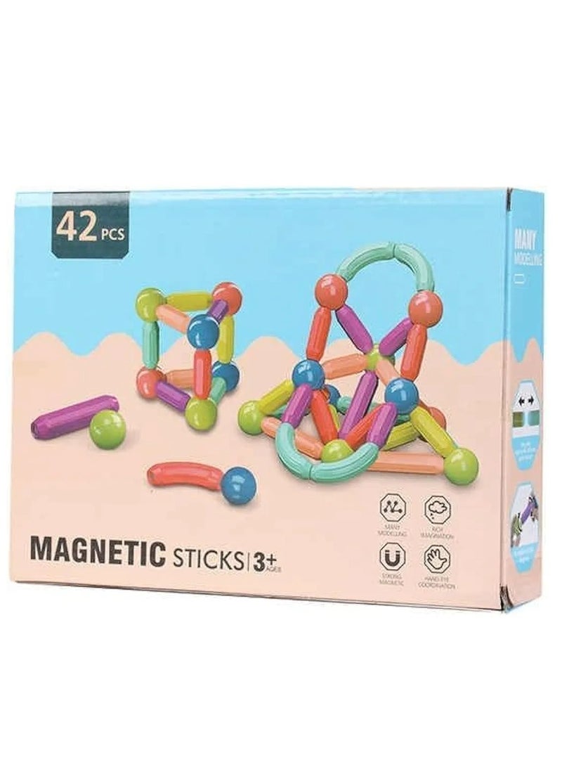 42 Magnetic Sticks Set – Creative STEM Toy for Kids, Build & Play with Strong Magnets – Perfect for Learning and Fun  - Image 1