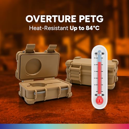 OVERTURE PETG 3D Printer Filament 1.75mm, Neatly Wound Durable PETG 1kg Spool (2.2lbs), Strong Toughness Filament, Dimensional Accuracy +/- 0.02mm, Fit Most FDM Printers (Black (1-Pack)) - Image 2