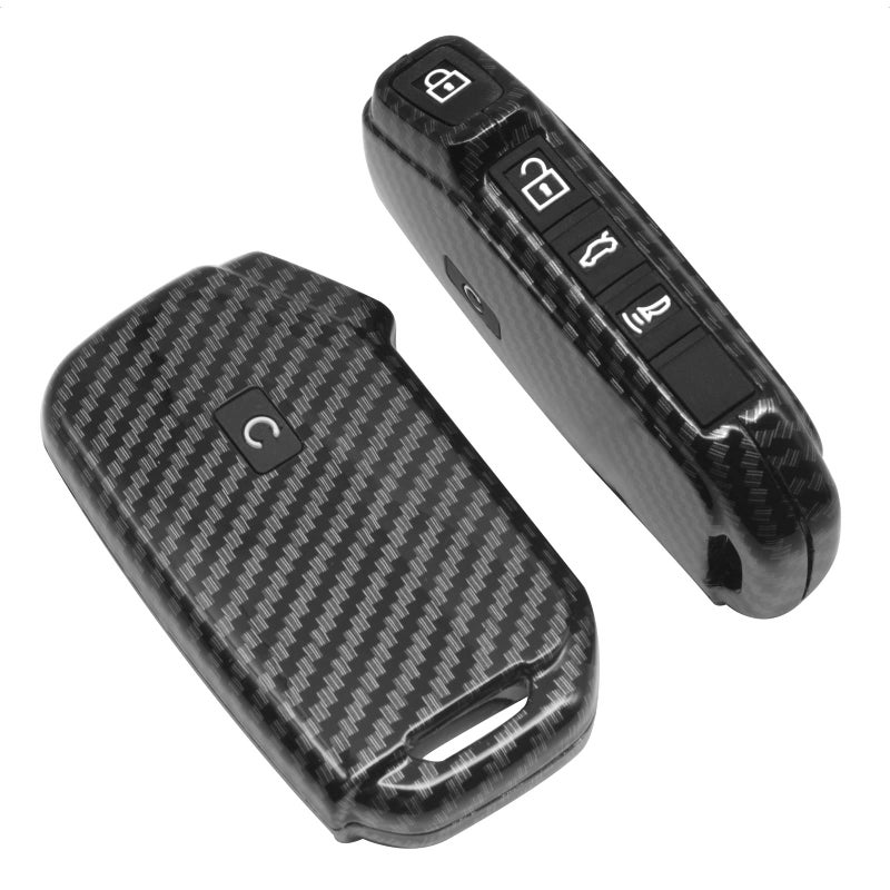 SK CUSTOM Key Fob Case Compatible with KIA CEED CERATO Forte NIRO SELTOS Sorento Soul SPORTAGE Telluride 5 Button Silicone Rubber Black