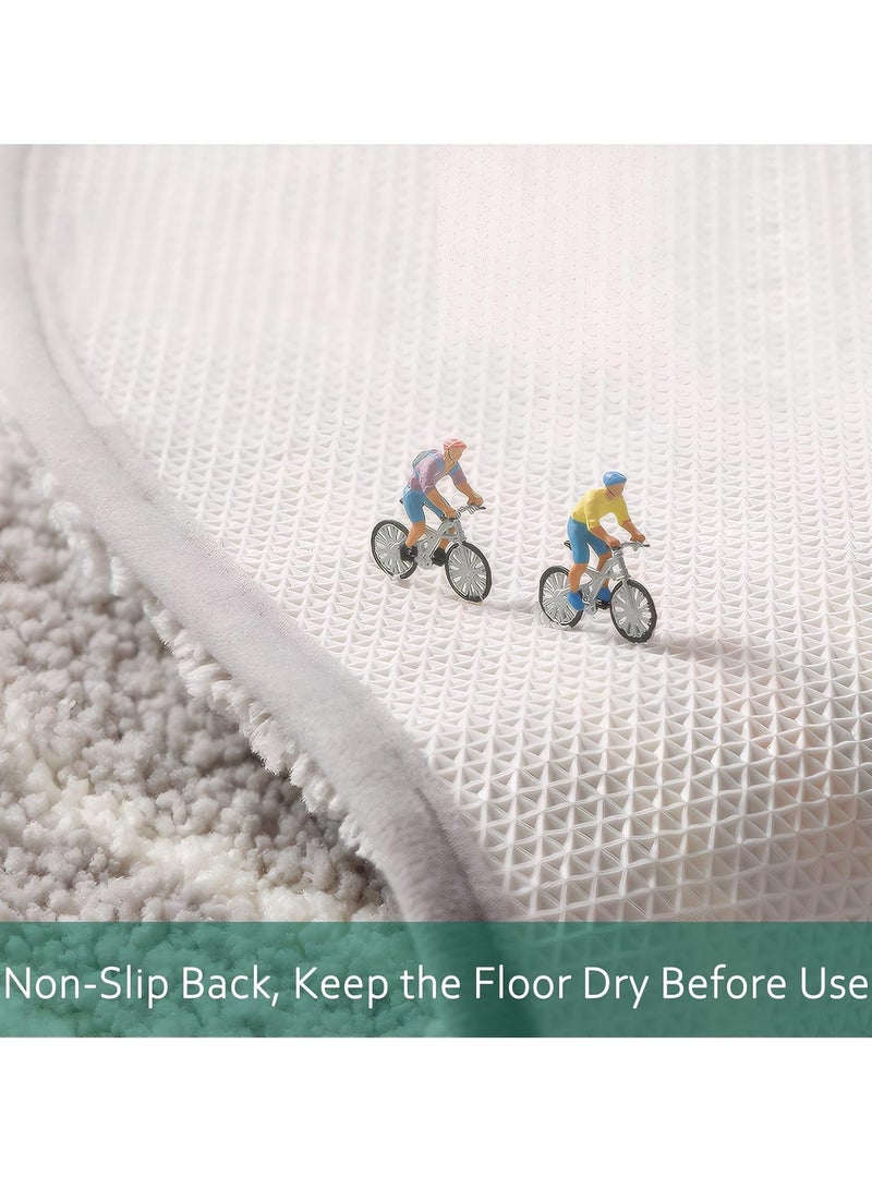 Bathroom Rugs Bath Mat 40x60 CM Non Slip Fluffy Soft Plush Microfiber Shower Carpet Rug Machine Washable Quick Dry Ultra Bath Mats for Tub Bathroom and Shower Ocean. - Image 4