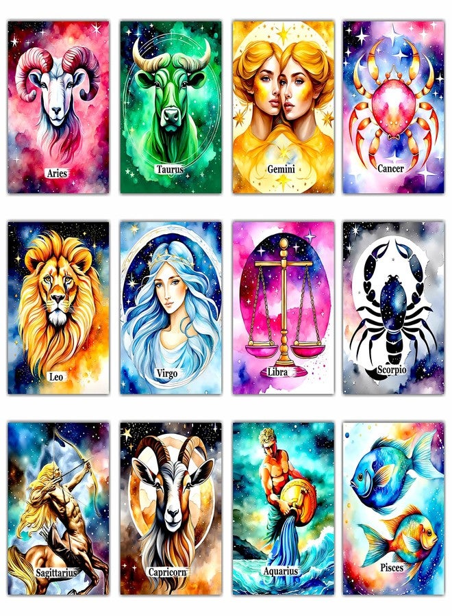 PARTH iMPEX Zodiac Wall Art - Astrology Spiritual Room Decor - Aesthetic Astronomy Pictures for Bedroom or Office - 8x10 Unframed Prints - Pisces, Leo, Libra, Aries & More - Image 1