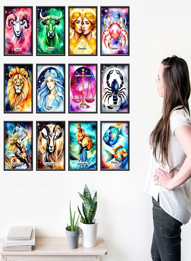 PARTH iMPEX Zodiac Wall Art - Astrology Spiritual Room Decor - Aesthetic Astronomy Pictures for Bedroom or Office - 8x10 Unframed Prints - Pisces, Leo, Libra, Aries & More - Image 3