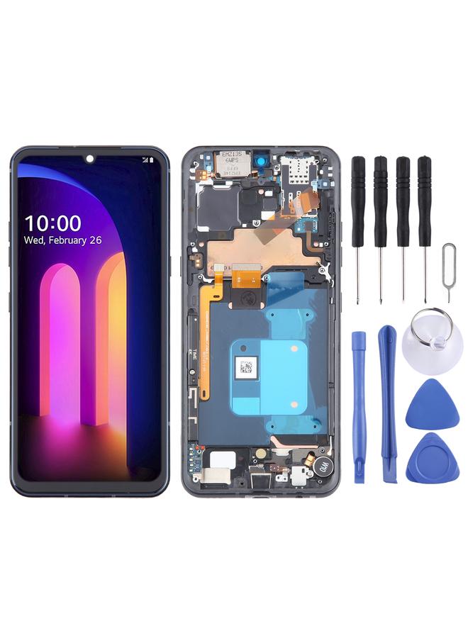 erorex Replacement For LG V60 ThinQ US Version Original LCD Screen Digitizer Full Assembly with Frame Black - Image 1