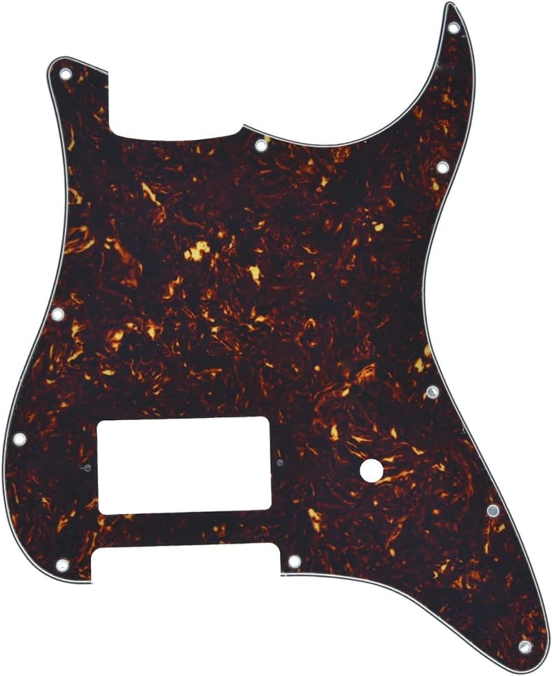 KAISH 11 Hole ST/Strat Style One Humbucker Guitar Pickguard Scratch Plate for Delonge Stratocaster/Strat Dark Tortoise - Image 1