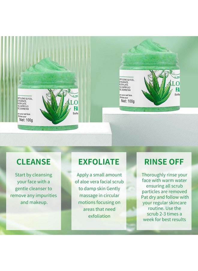IREV Facial Scrub Aloe Vera Face Scrub, Facial Exfoliating Scrub, Exfoliating Face Wash,Deep Cleansing Facial Exfoliator,Face Scrub Exfoliating for Blackhead, Facial Cleanser for Acne - Image 5